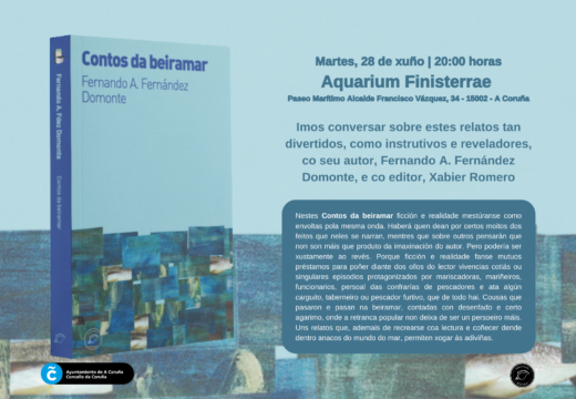 O Aquarium Finisterrae acolle a presentación do libro ‘Contos da beiramar’